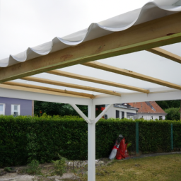 Installation de pergola en PVC Saran